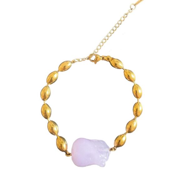 Ifigenia Loukou Bracelet with Pink Mourano Stone