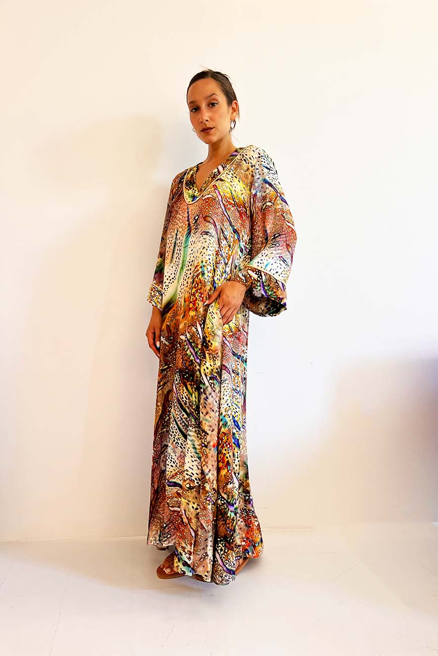Nema Kaftan Printed Multi - Image 2