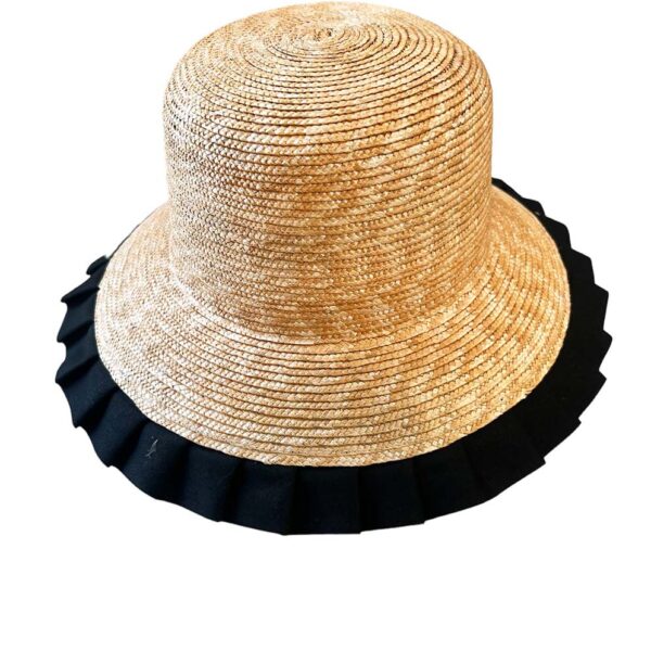 Savapile Straw Hat Plisse