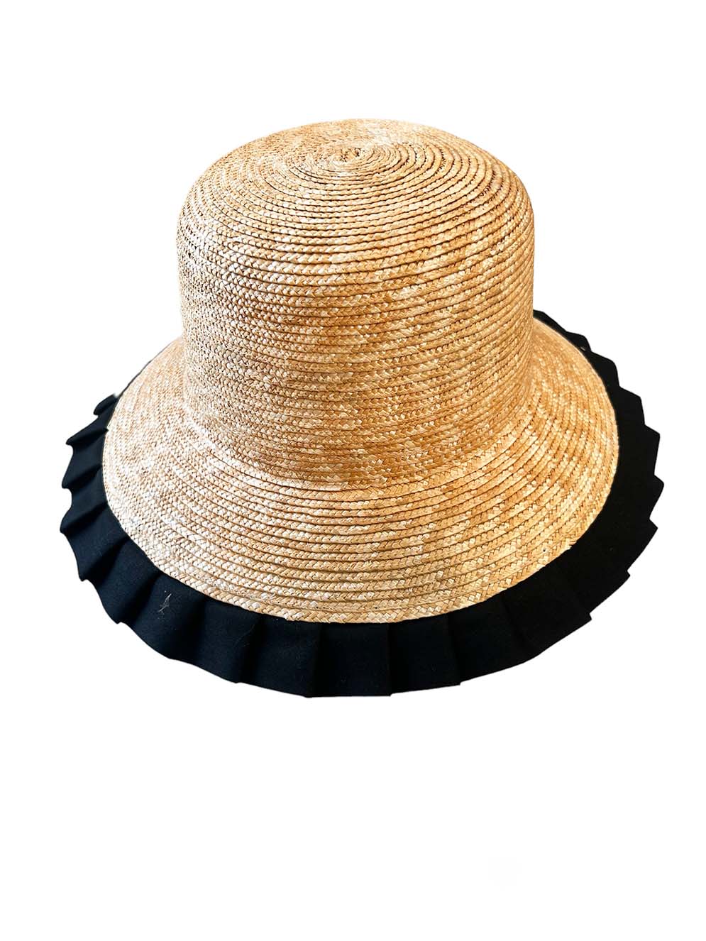 Savapile Straw Hat Plisse