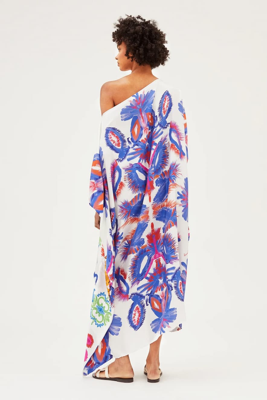 RIANNA + NINA Mesogios Kaftan Manitari White Petinos - Image 4