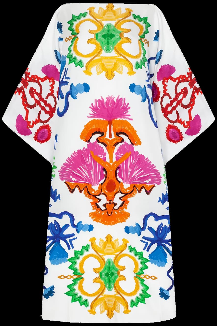 RIANNA + NINA Mesogios Kaftan Manitari White Petinos - Image 3