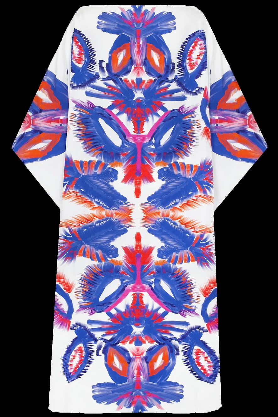 RIANNA + NINA Mesogios Kaftan Manitari White Petinos - Image 2
