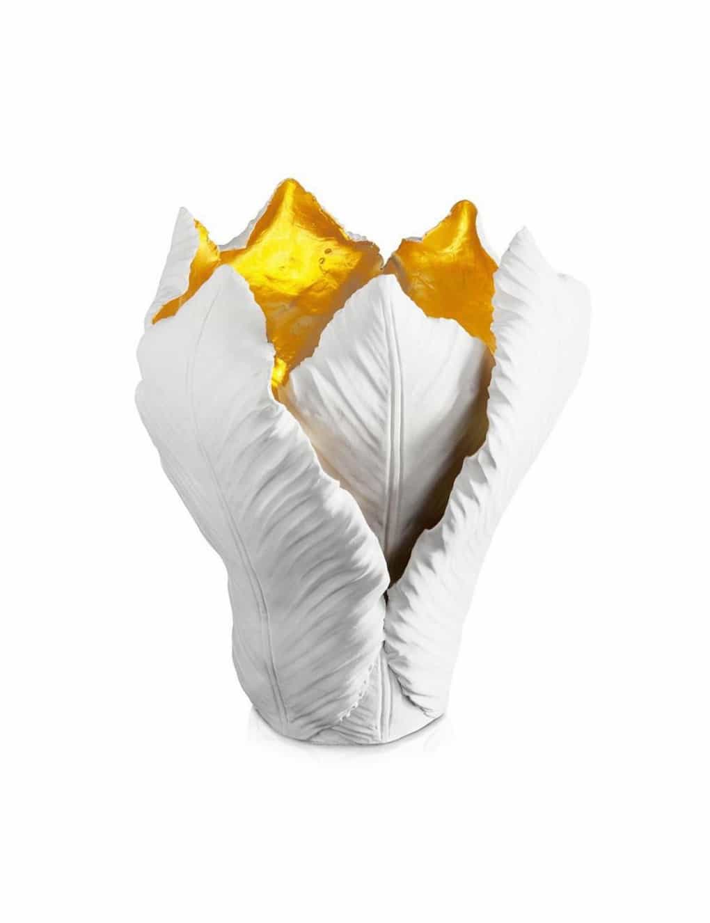 Abhika Candleholder Tulip Big H27 D25 White/Gold