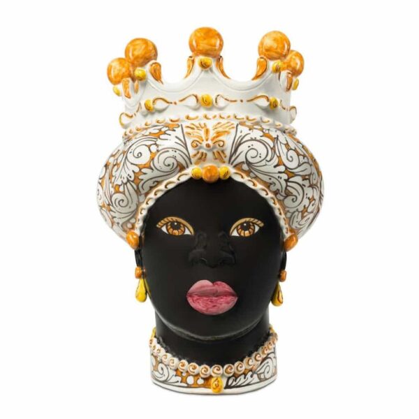 Abhika Vase Moro Lady Ornate Orange