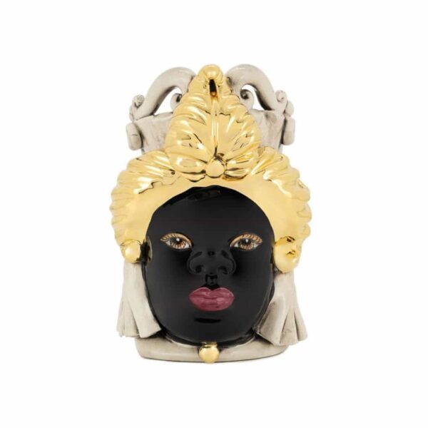 Abhika Vase Moro Lady Small Chich19x19 Shiny Black