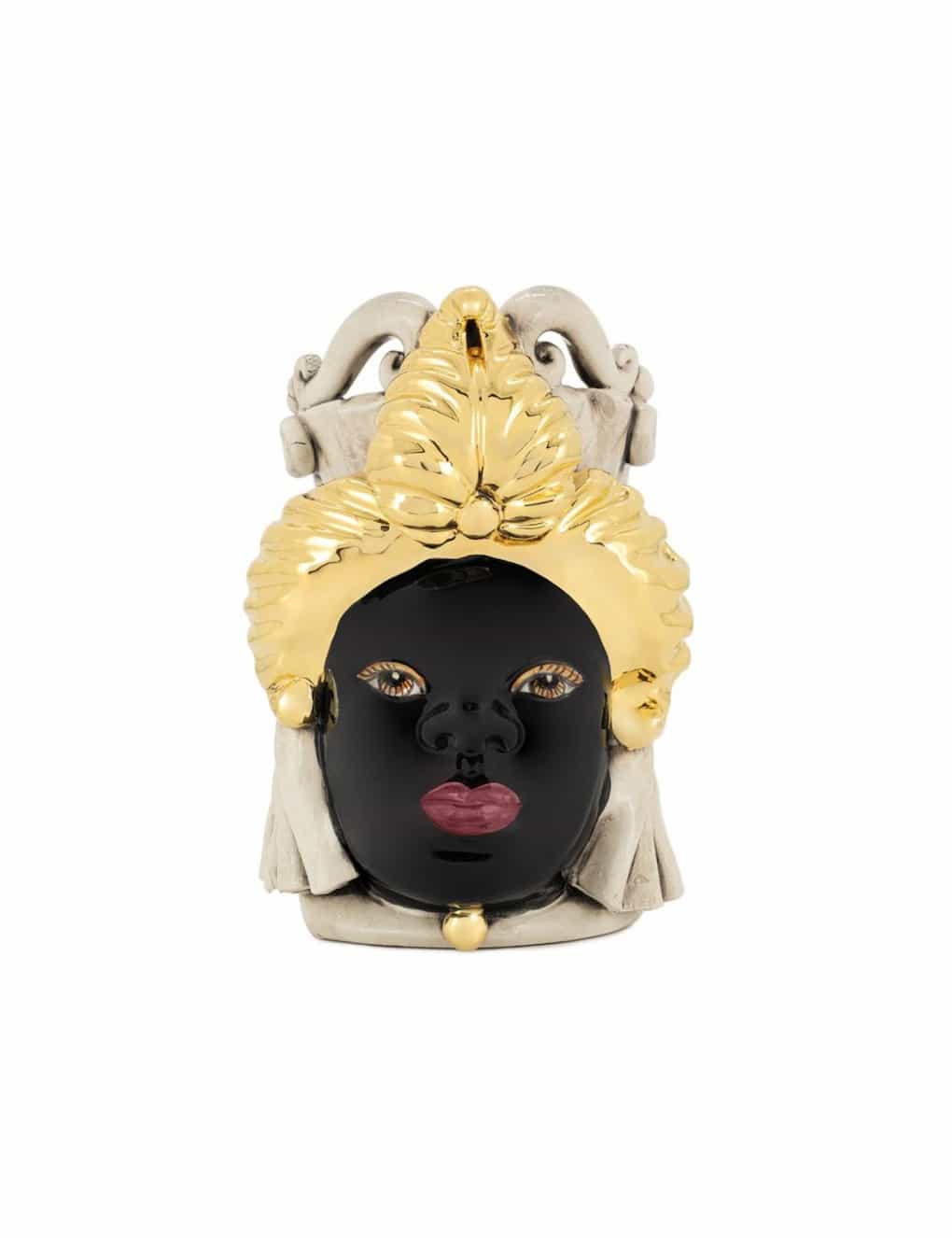 Abhika Vase Moro Lady Small Chich19x19 Shiny Black