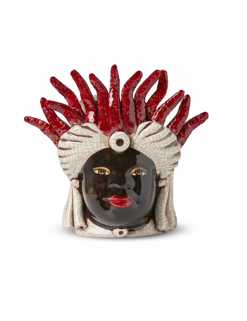 Abhika Vase Moro Lady Small Tentacles H22 Red