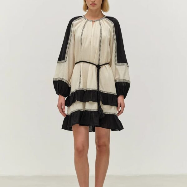 Devotion Dress Short with Belt Emphasis