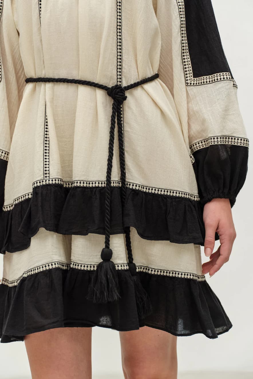 Devotion Dress Short with Belt Emphasis - Image 4