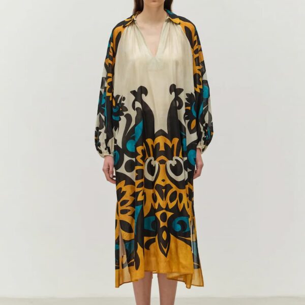 Devotion Long Dress Print Inner Lining Chirpy