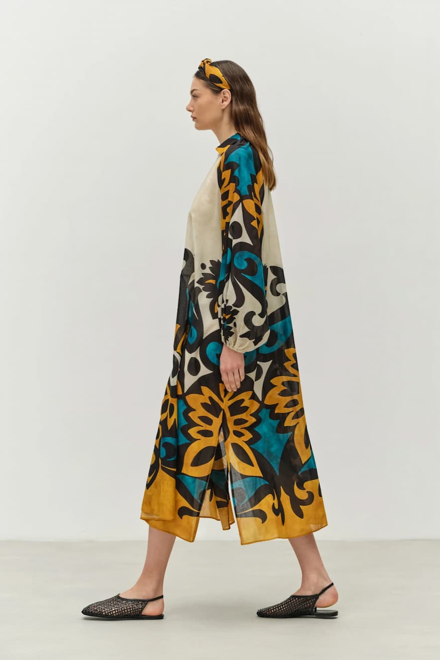 Devotion Long Dress Print Inner Lining Chirpy - Image 2