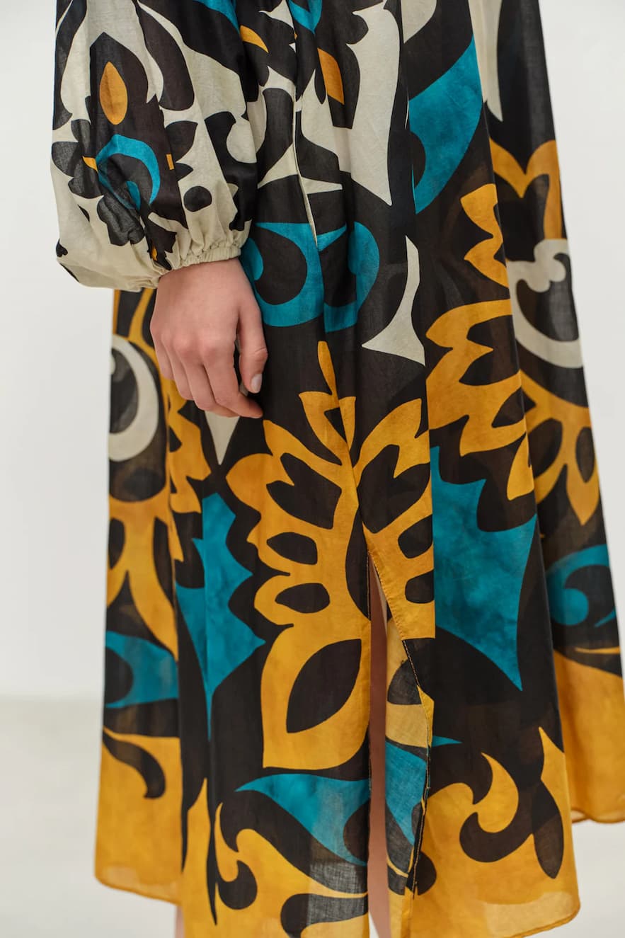 Devotion Long Dress Print Inner Lining Chirpy - Image 4