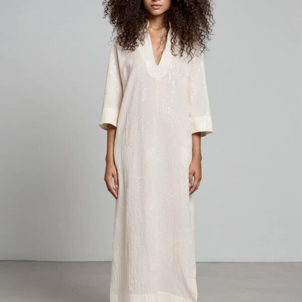 Christian Zen Bianca Maxi Caftan Off White