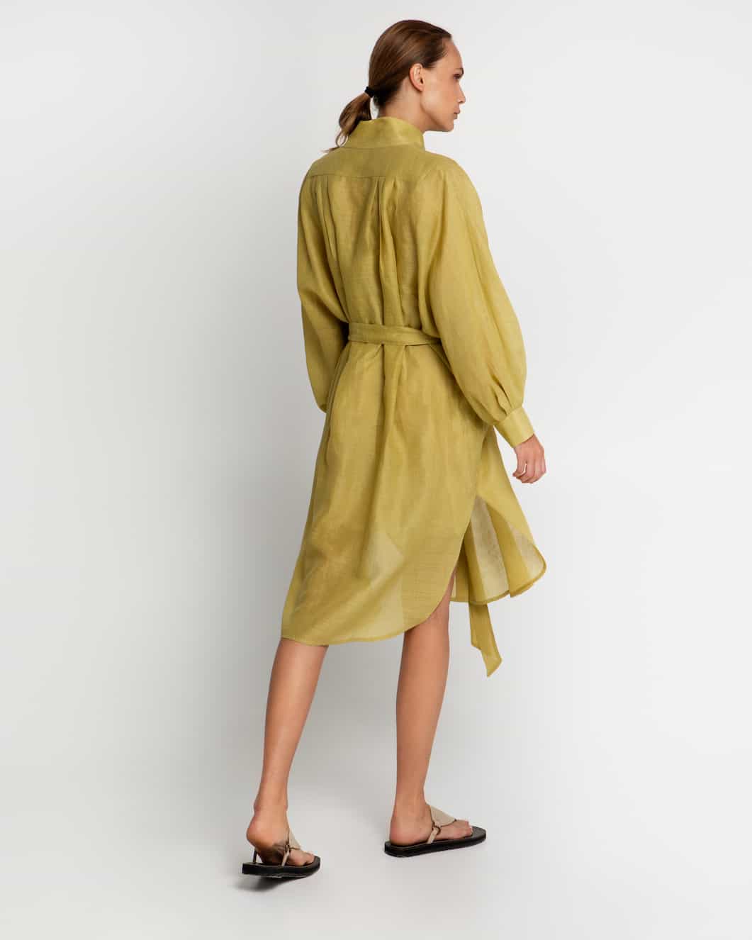 Greek Archaic Kori Kiwi Blouse Dress - Image 2