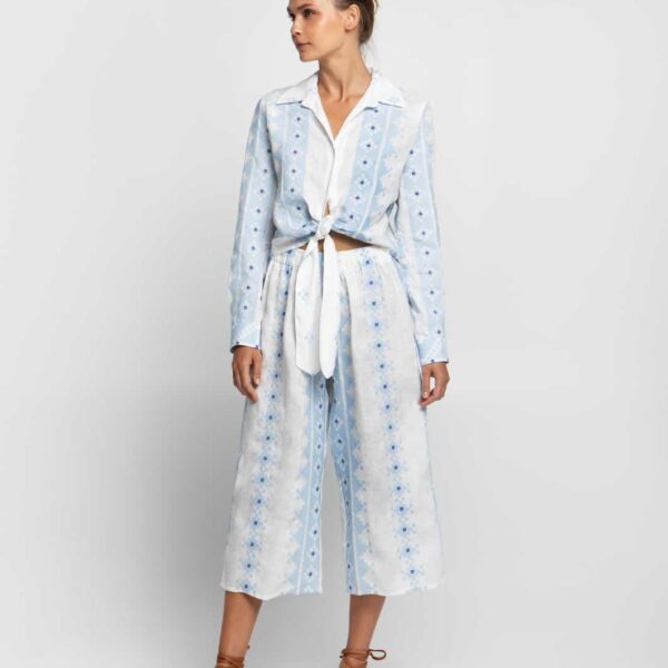 Greek Archaic Kori Pixel Crop Pants