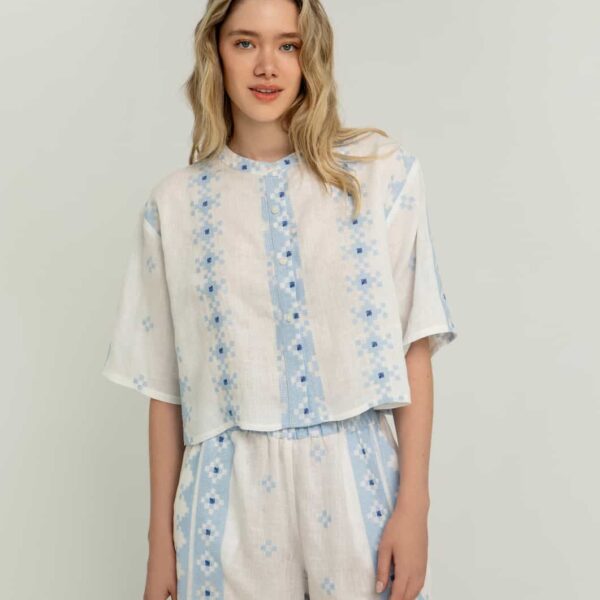 Greek Archaic Kori Shirt Short Pixel