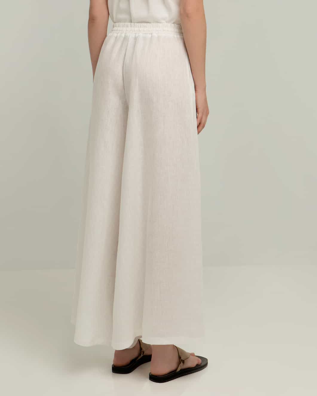 Greek Archaic Kori Wide Pants with Elastic Waist Natural - Image 2