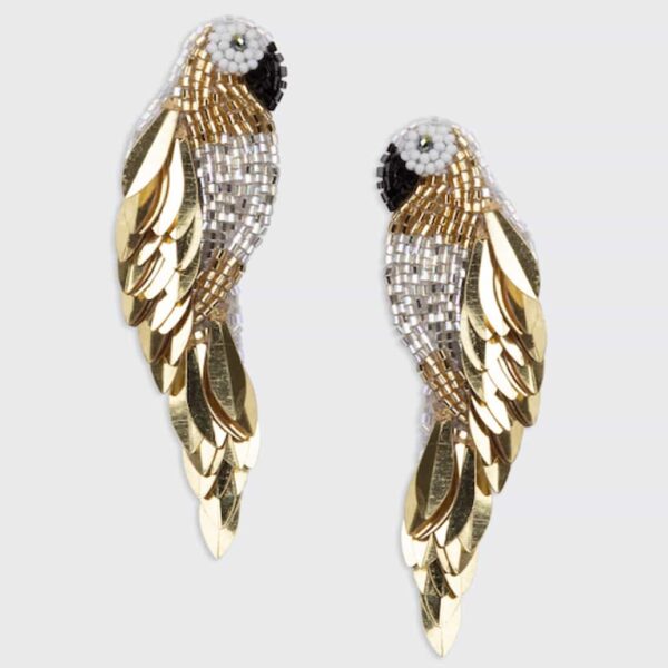 Olivia Dar Ara Parrot Earrings Gold