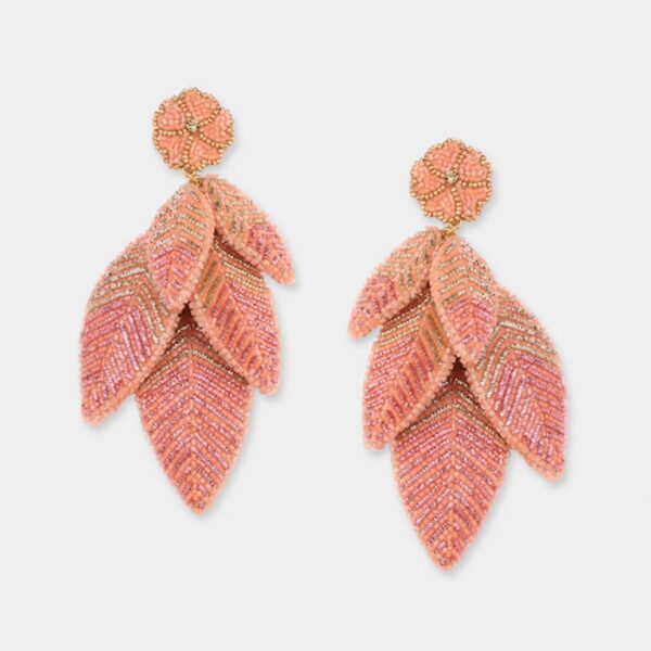 Olivia Dar Leaf Earrings Multi