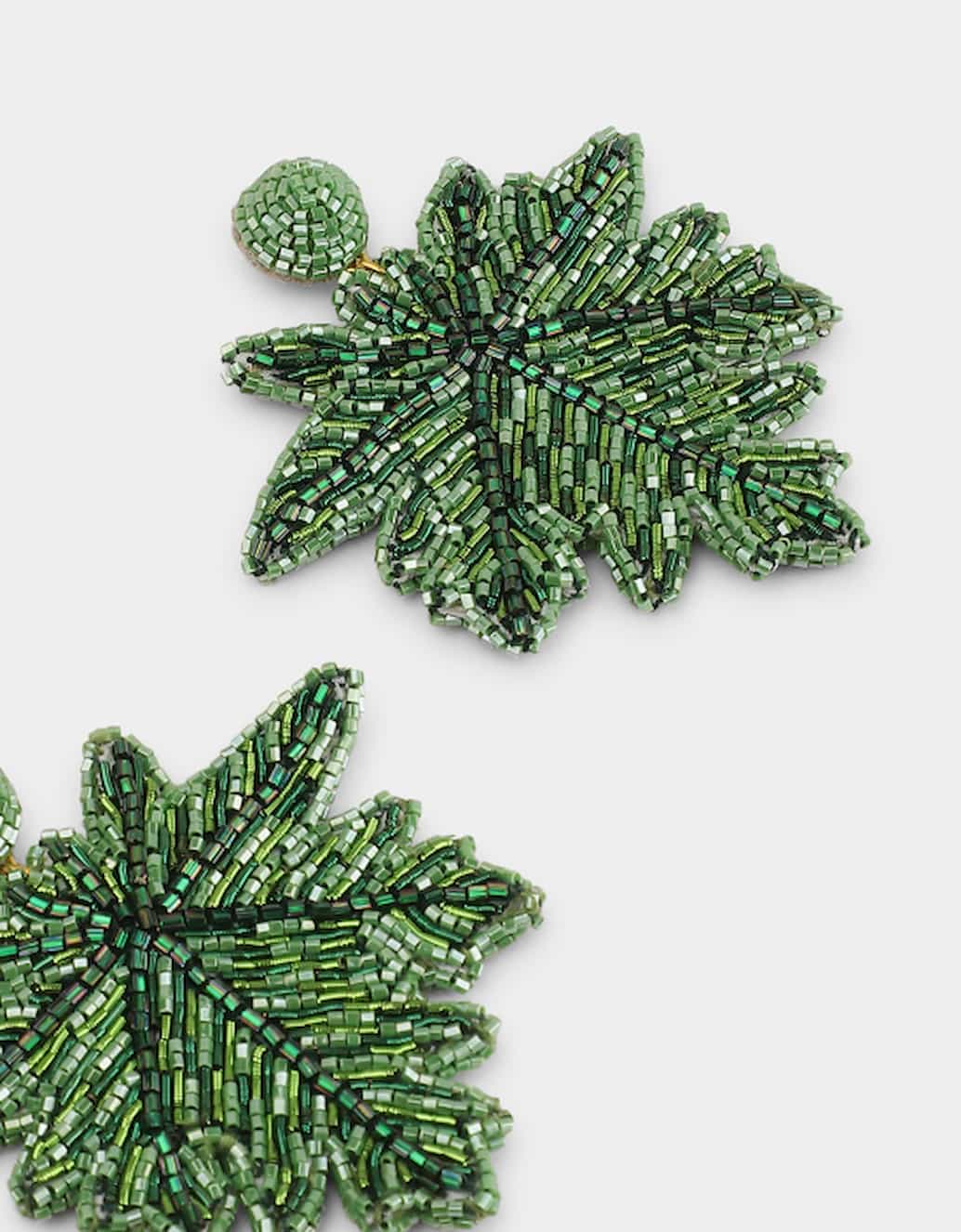 Olivia Dar Papaya Leaf Earrings - Image 2