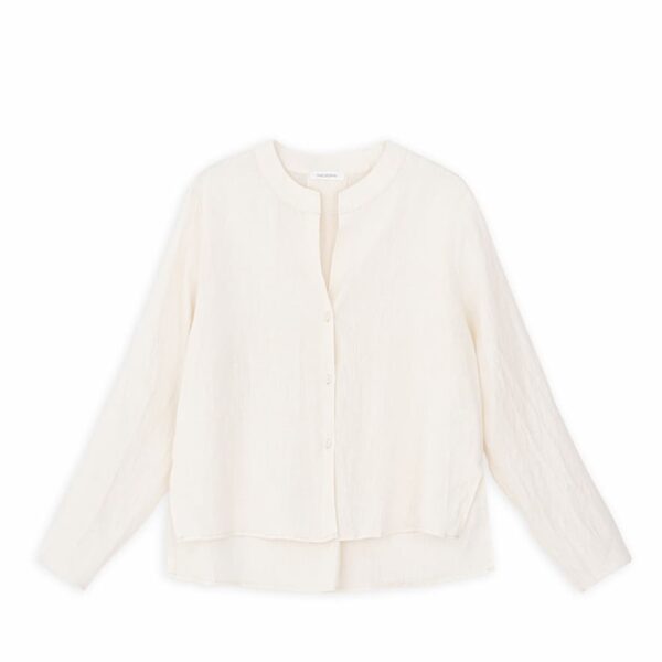 Philosophy Linen Cropped Shirt Cream