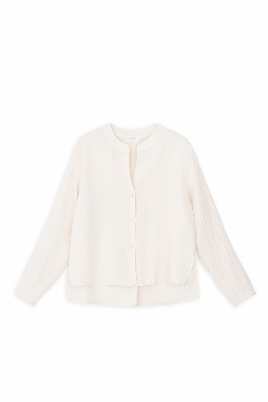 Philosophy Linen Cropped Shirt Cream