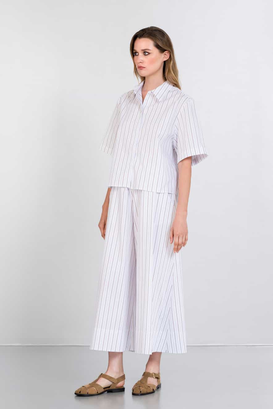 Philosophy Poplin Stripes Jupe Culotte White Stripes - Image 4