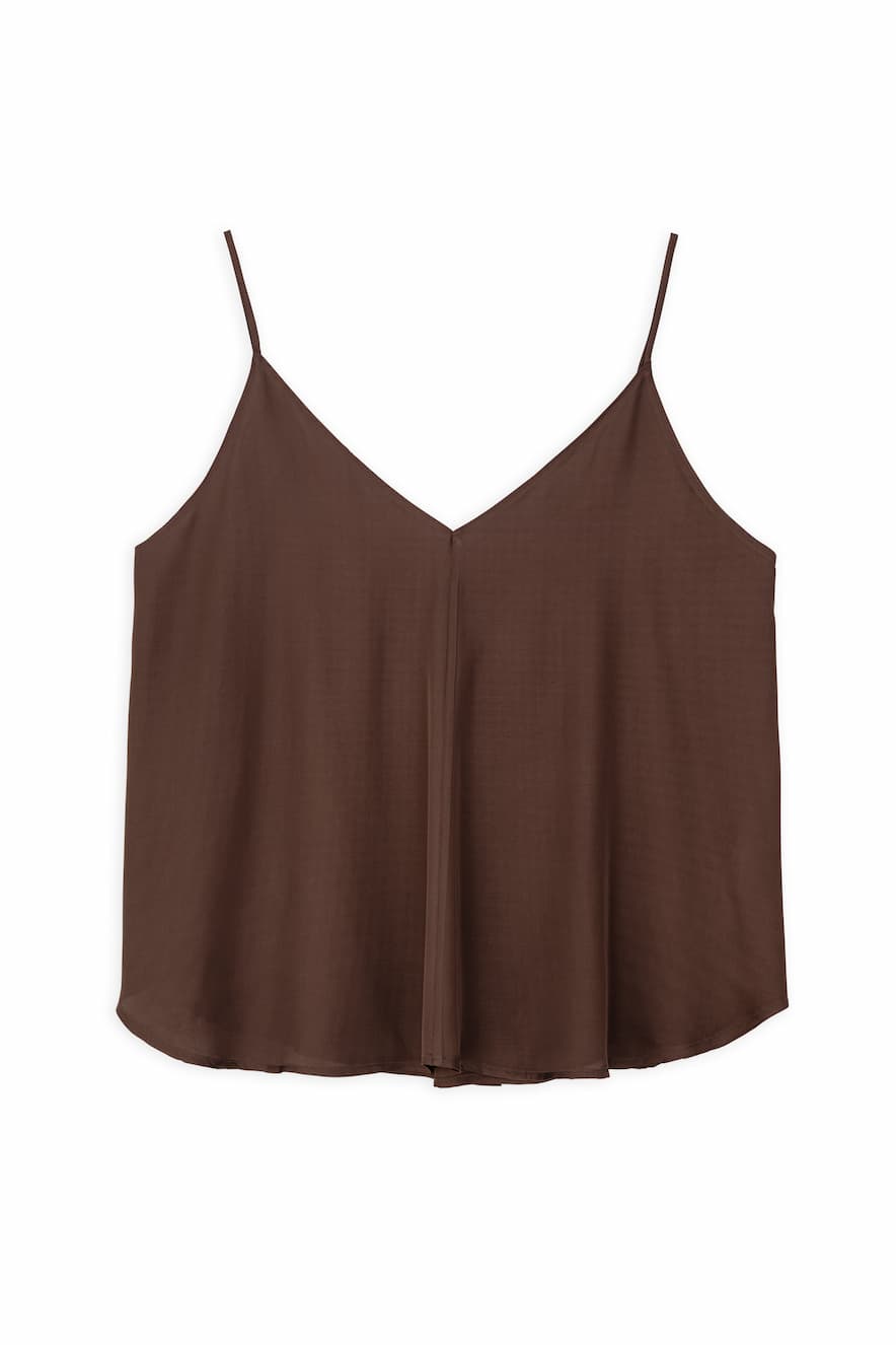 Philosophy Satin Camisole Top Dark Brown