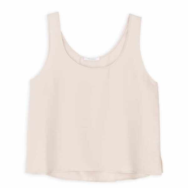 Philosophy Satin Fine Ecovero Sleeveles Cropped Top