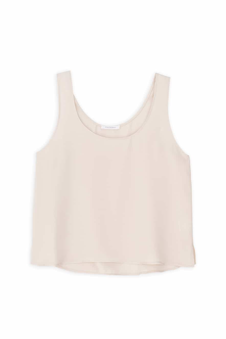 Philosophy Satin Fine Ecovero Sleeveles Cropped Top