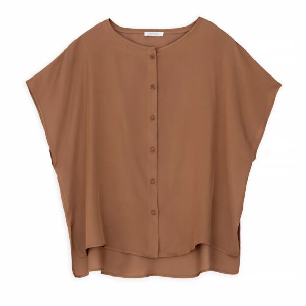 Philosophy Satin Oversized Shirt Bronze