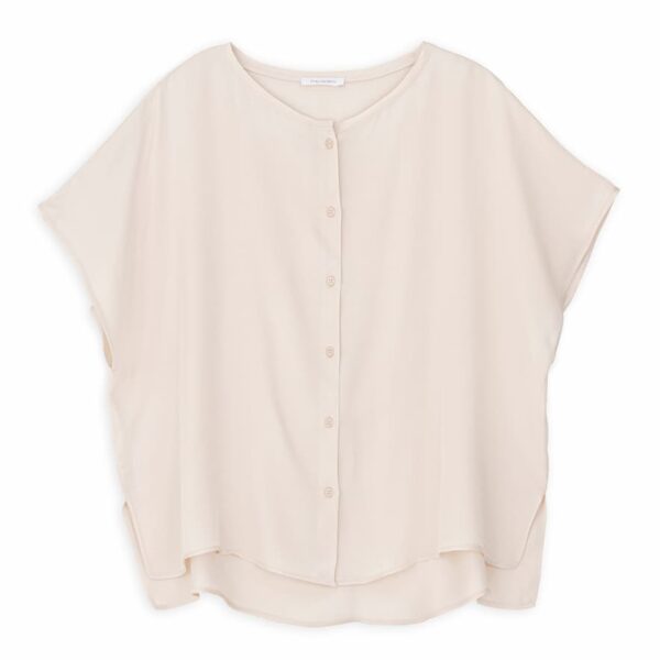 Philosophy Satin Oversized Shirt Cream