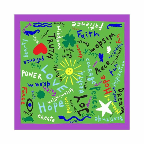 RIANNA + NINA Kakanias Scarf Joy Hope Dream Green