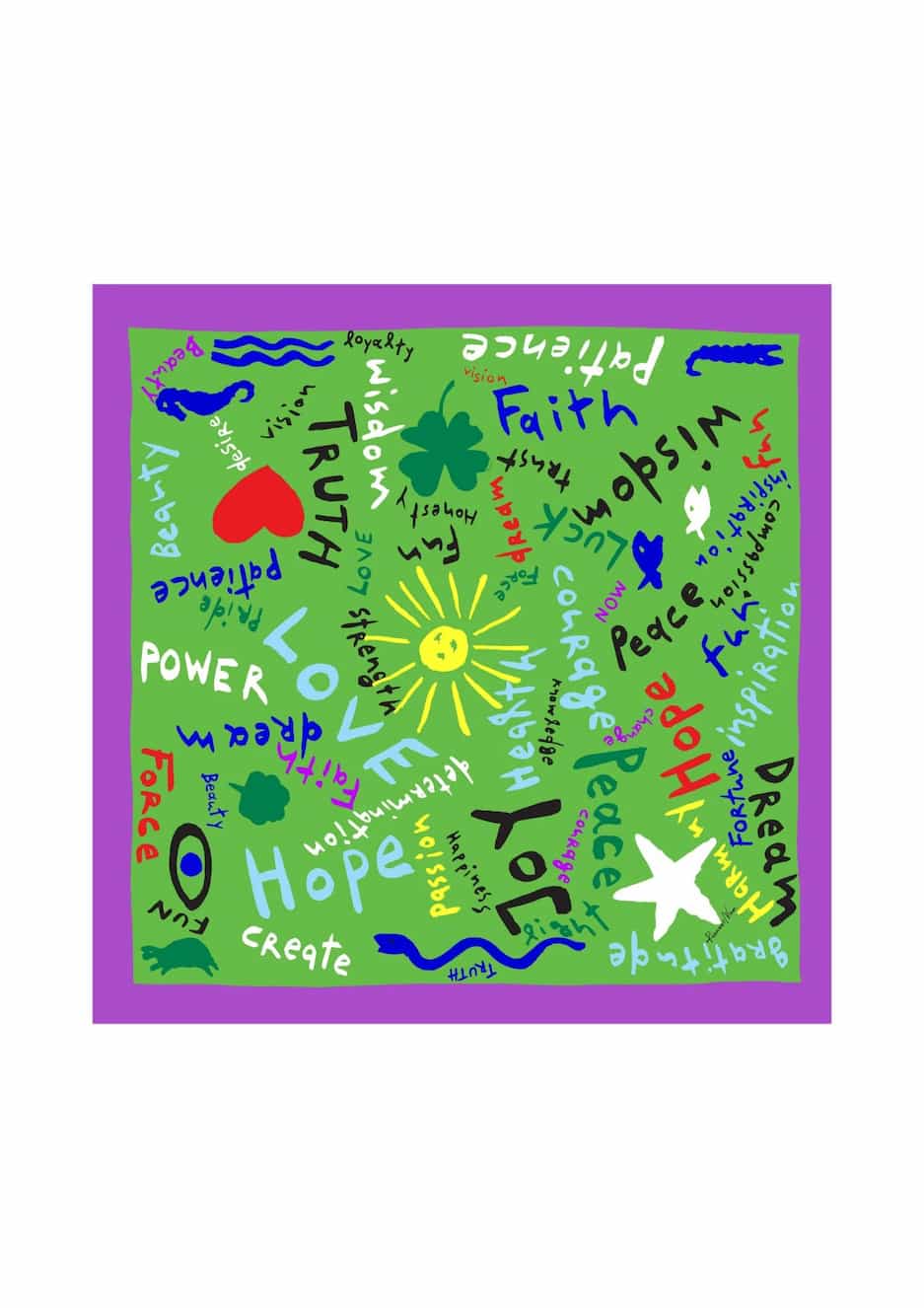 RIANNA + NINA Kakanias Scarf Joy Hope Dream Green