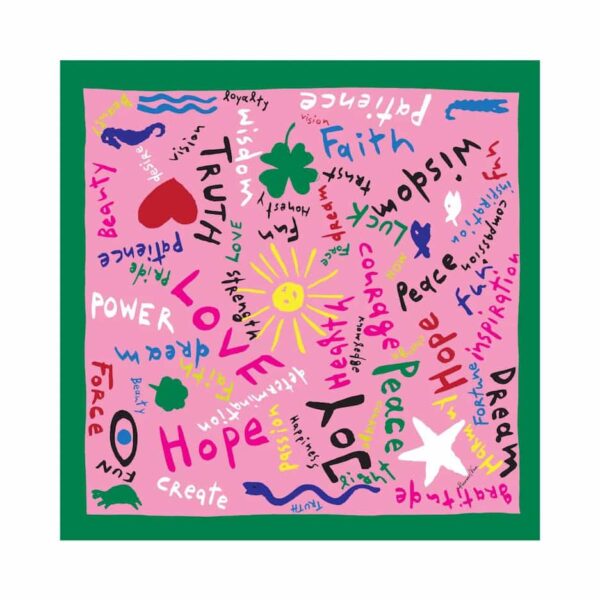 RIANNA + NINA Kakanias Scarf Joy Hope Dream Pink