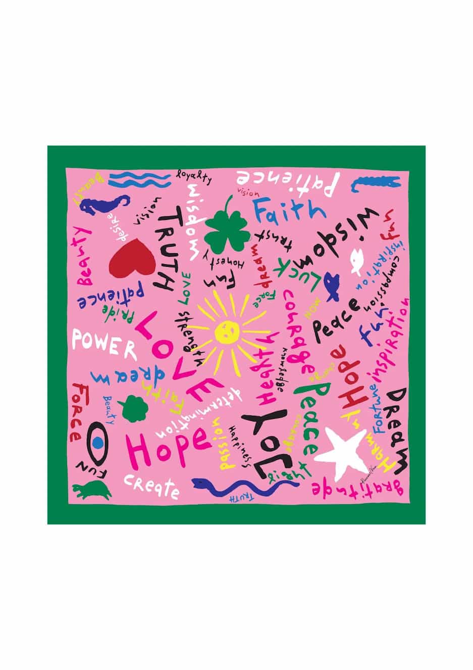 RIANNA + NINA Kakanias Scarf Joy Hope Dream Pink