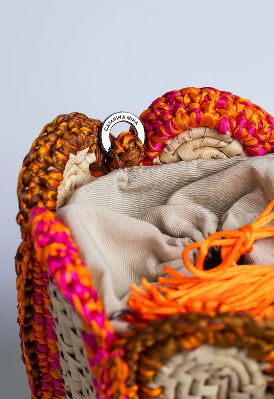 Catarina Mina Lampa Bag Brown Orange - Image 3