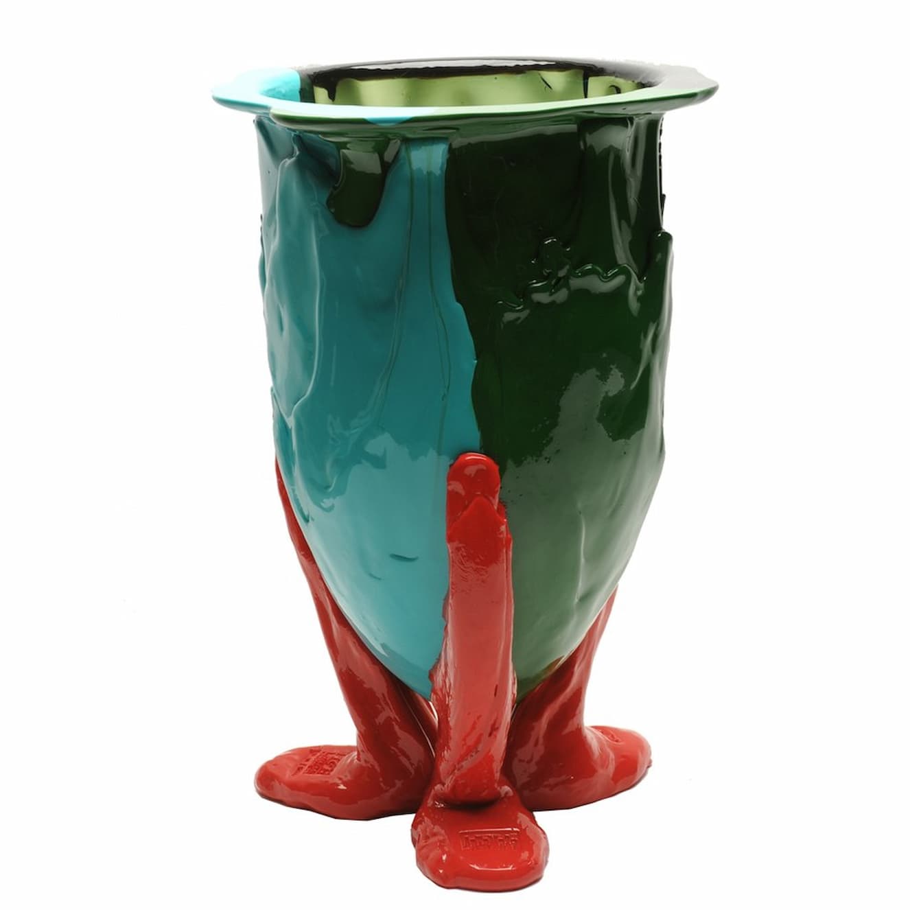 Corsi Amazonia Vase Green, Turquoise, Coral Red - Image 5