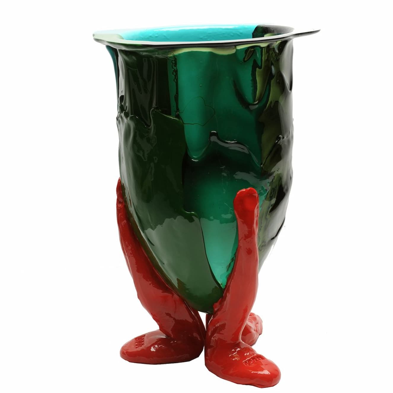 Corsi Amazonia Vase Green, Turquoise, Coral Red - Image 3