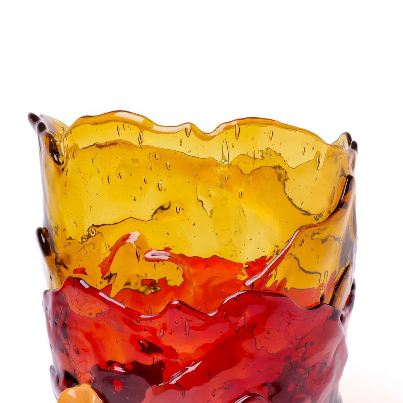 Corsi Clear Vase Extra Colour Clear Amber, Fuchsia, Matt Ochre - Image 3