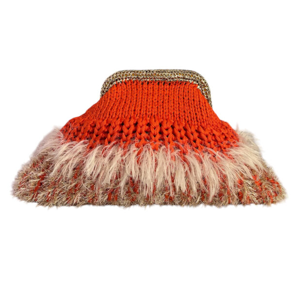 Nadia Dafri Bag Clutch Fluffy Orange