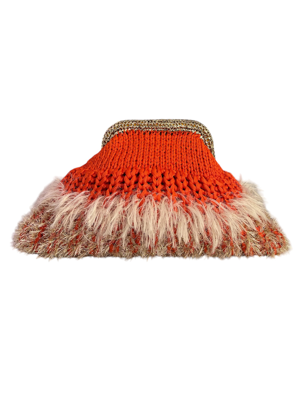 Nadia Dafri Bag Clutch Fluffy Orange