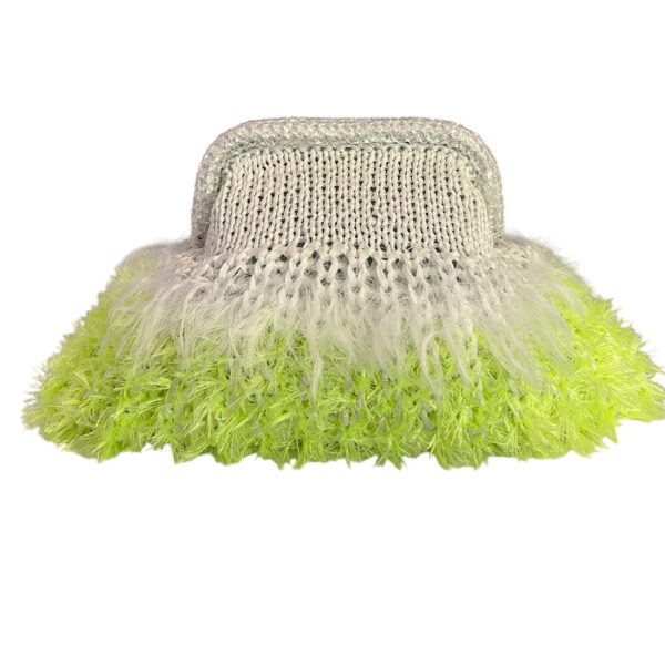 Nadia Dafri Τσάντα Clutch Fluffy Lime
