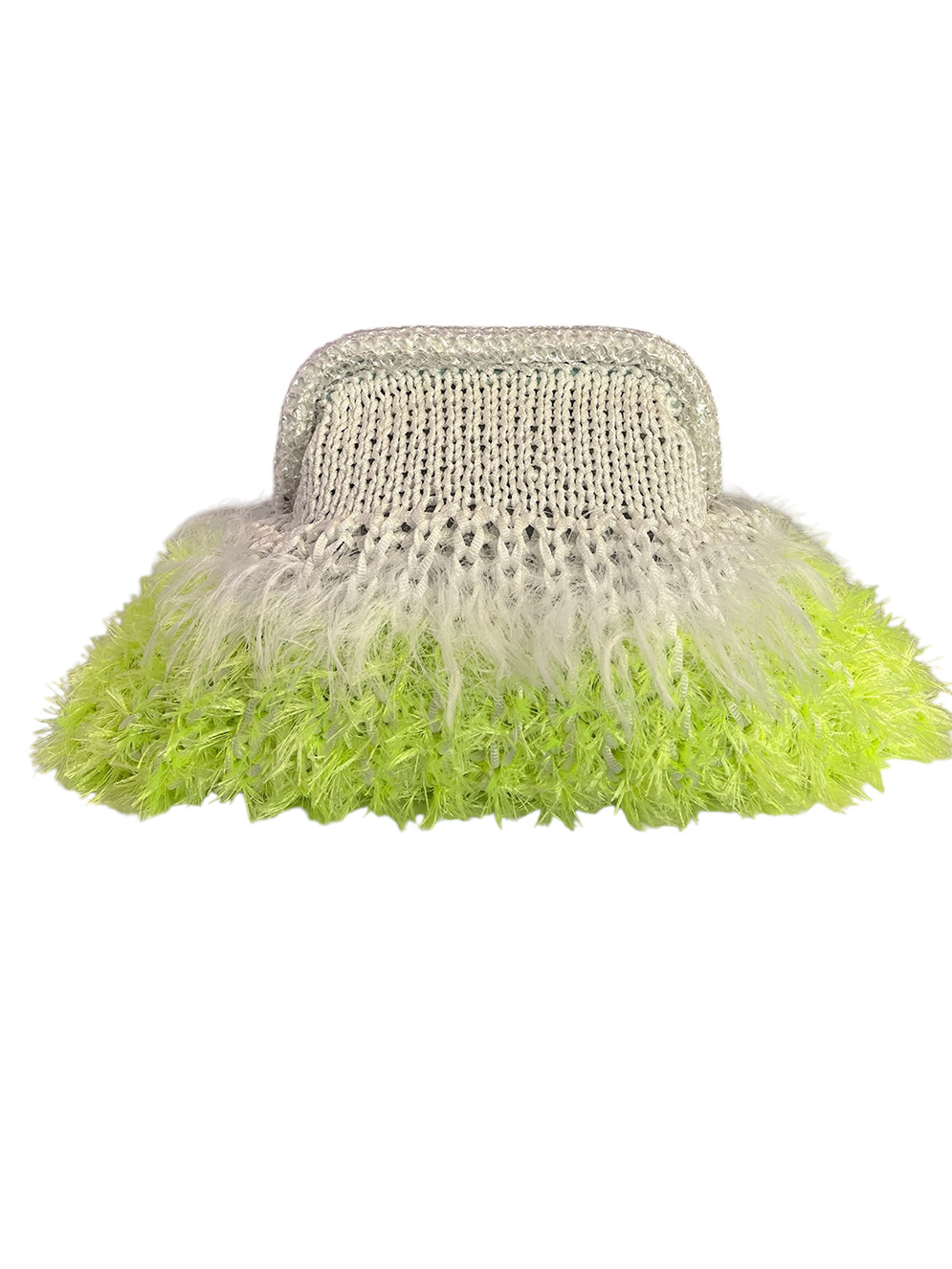 Nadia Dafri Τσάντα Clutch Fluffy Lime