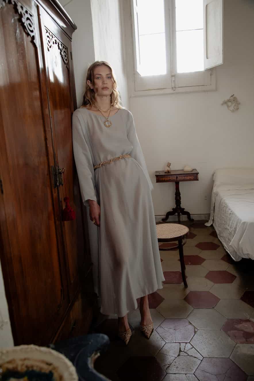 Nidodileda Cielo Dress Light Blue Grev - Image 2