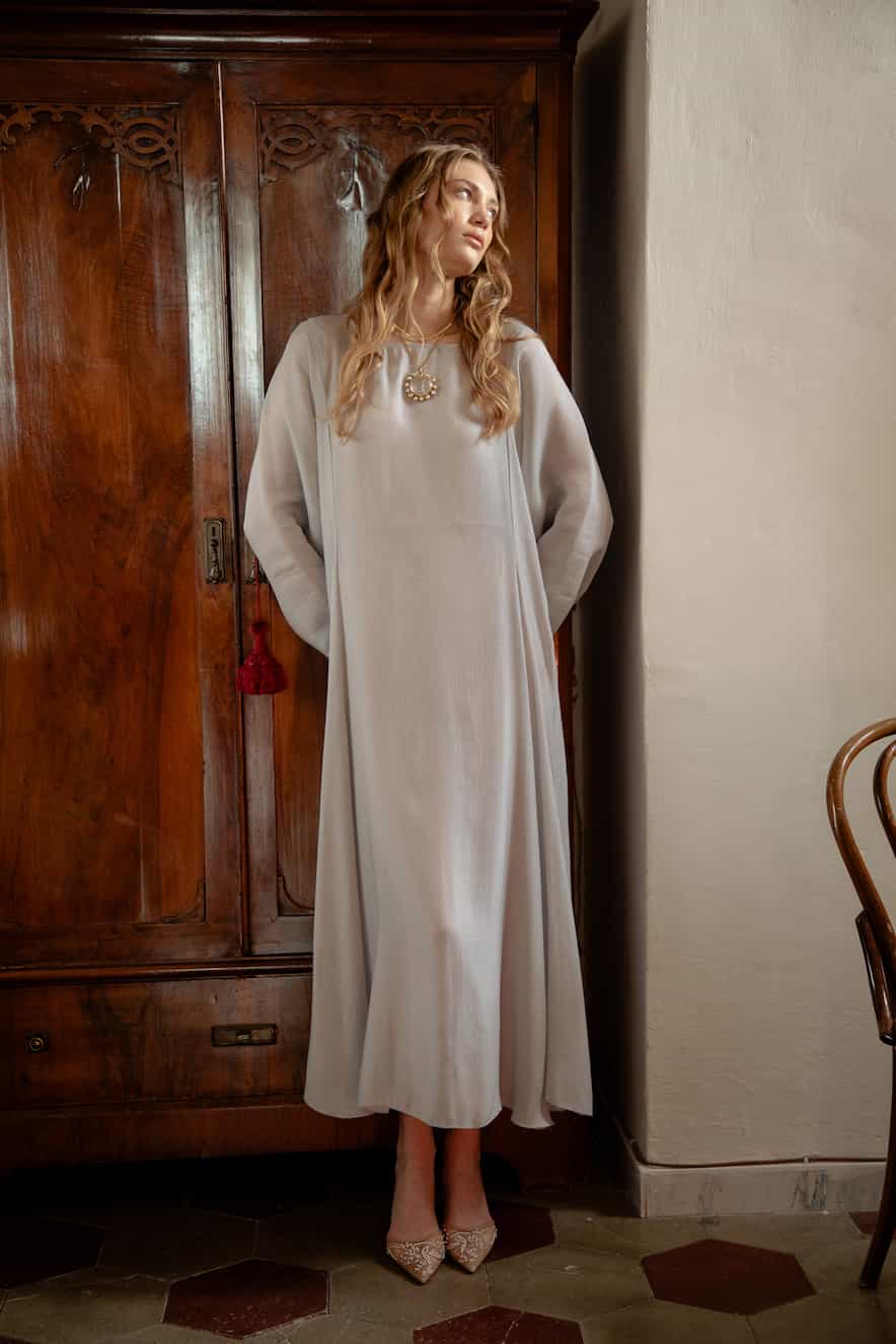 Nidodileda Cielo Dress Light Blue Grev - Image 3