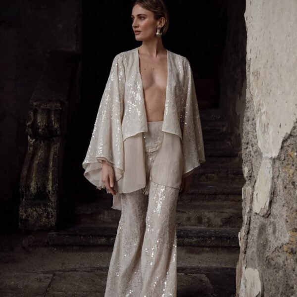 Nidodileda Dream blazer in Muslin with Sequins