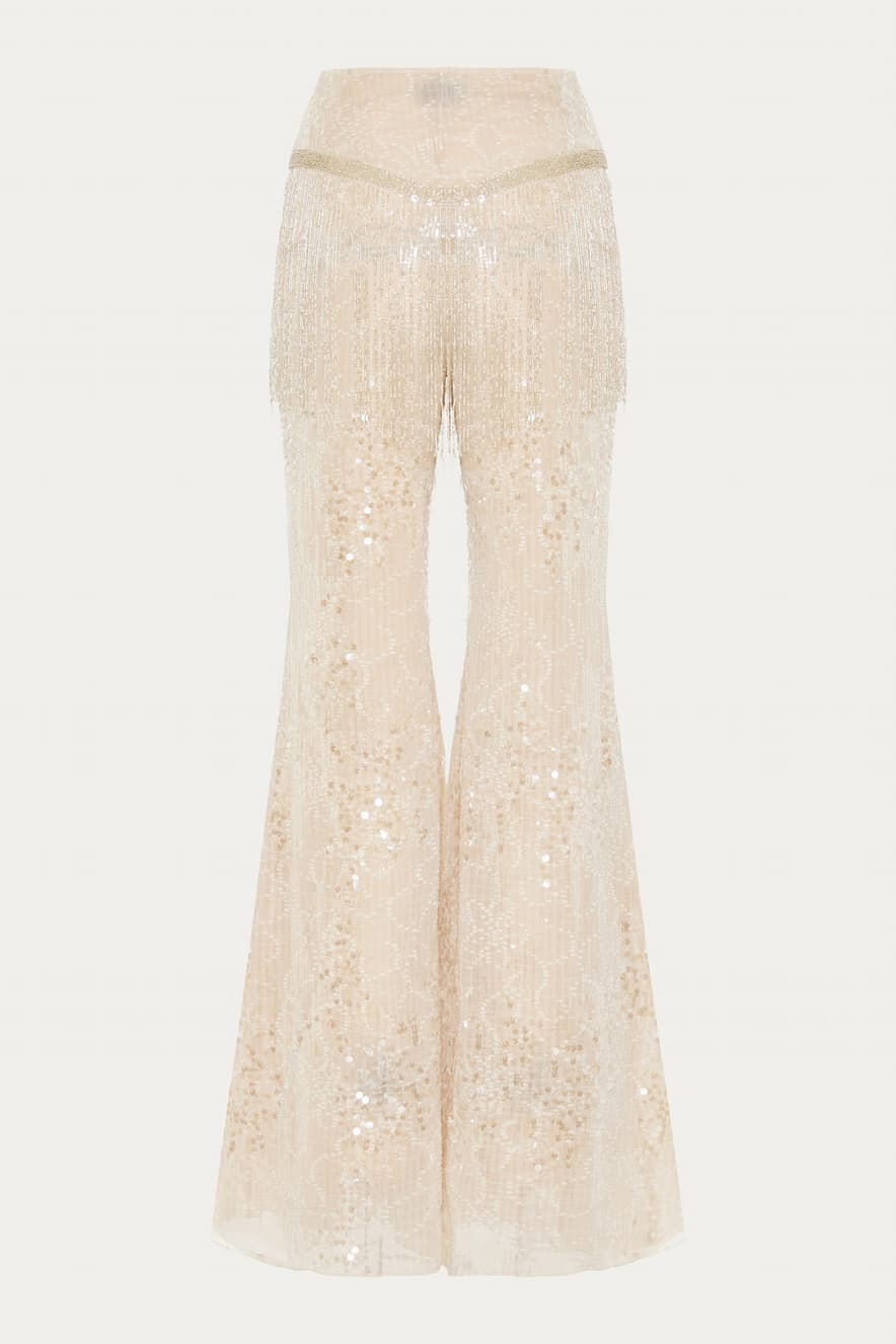 Nidodileda Pants with Sequins and Fringes Dream - Image 2