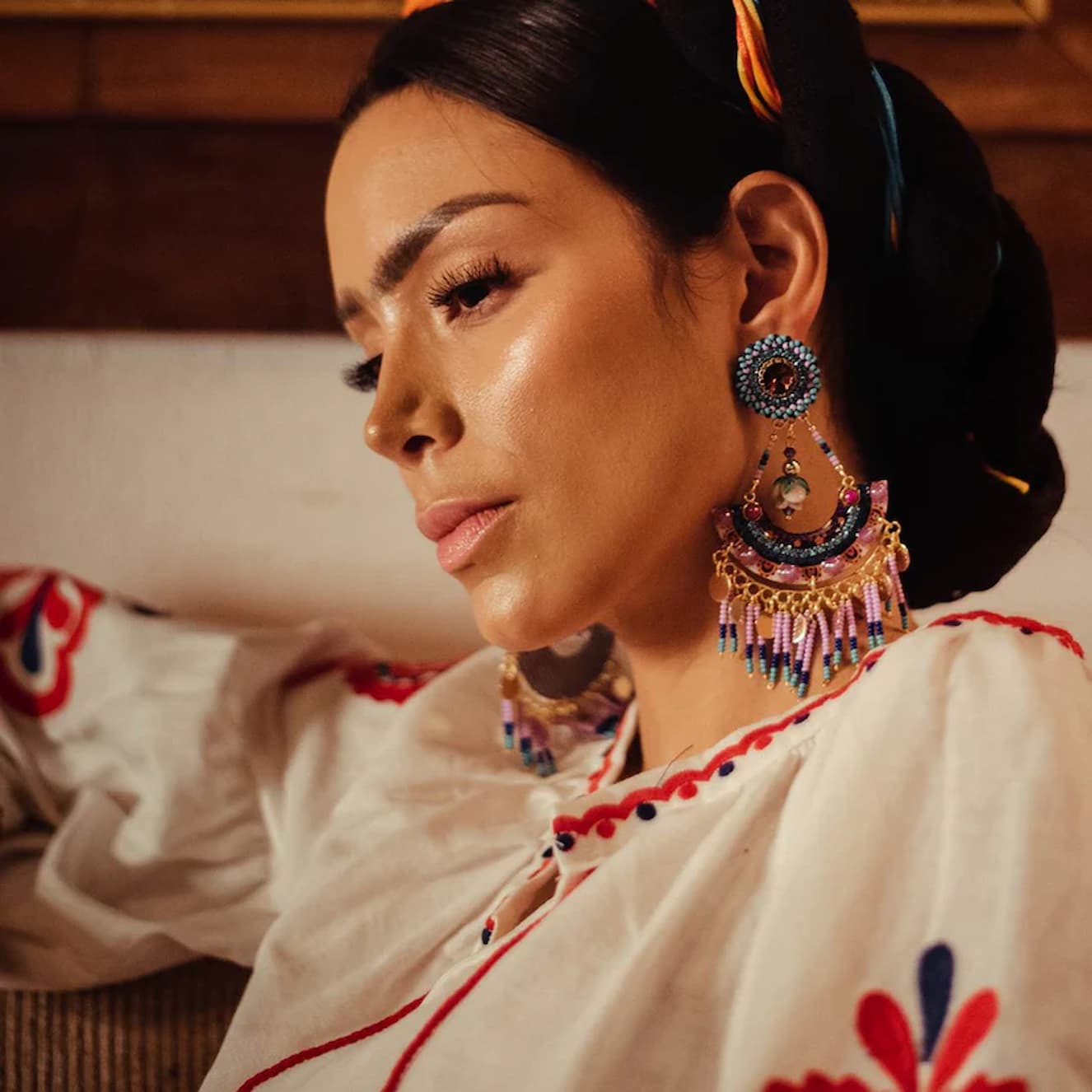 Aimer Gil Earrings Flowers is Campeche - Image 2